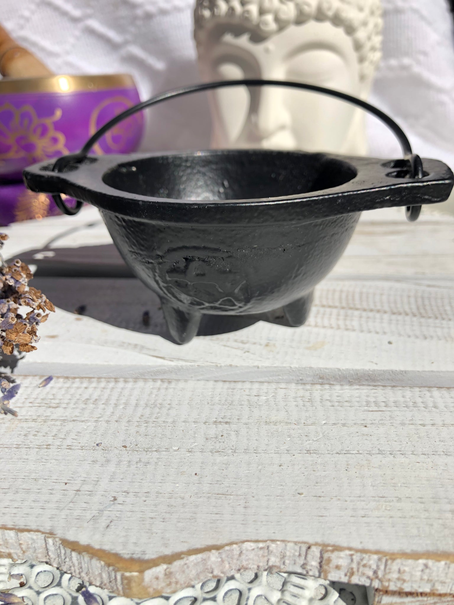 Small Cauldron - Cast Iron Cauldron Mini for Ritual, Incenses & Resins