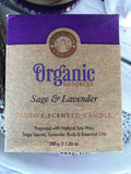 Organic Goodness Smudge Candle - Sage & Lavender | Crystal Karma by Trina