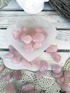 Rose Quartz Tumbles Round Small | Crystal Karma by Trina